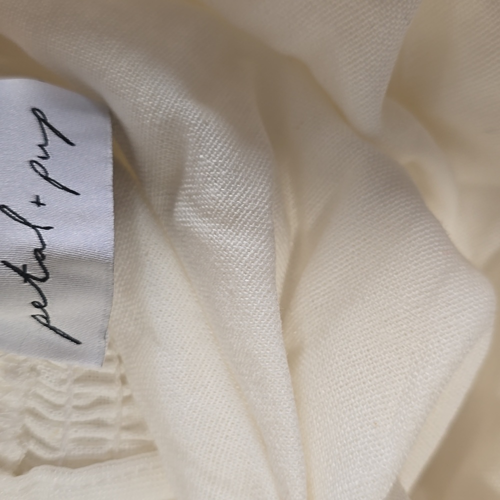 Petal + Pup Stylish White Strapless Gown - Picture 3 of 7